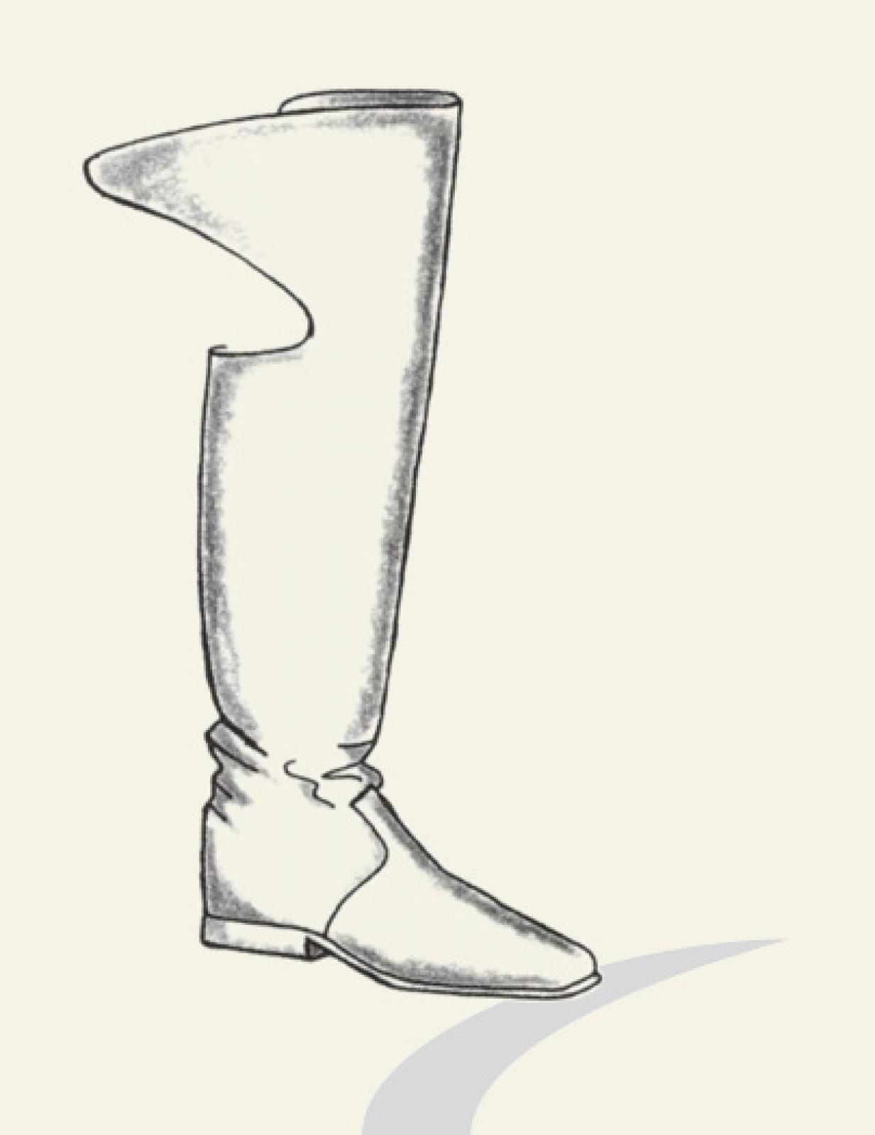 Napoleon-Stiefel, über Knie
