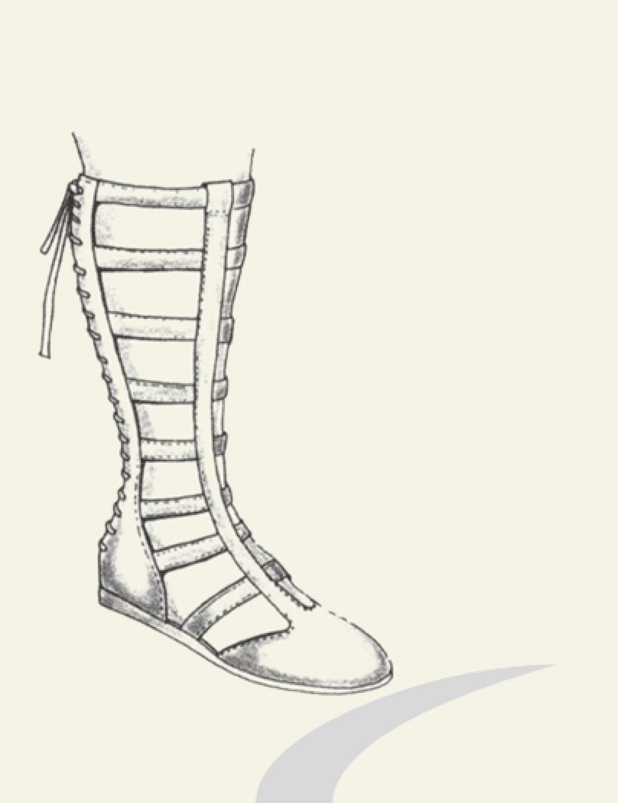 Byzantinischer Waden-Schnürstiefel